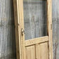 Antique French Single Door (32.5x86) Glass Pane Door with Jamb, Encased Door T9