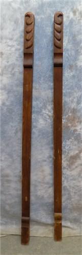 Furniture Parts - 2 Wood Posts Furniture Crown Molding Architectural Salvage Trim Vintage Fretwork by The Old Grainery (Ar...
