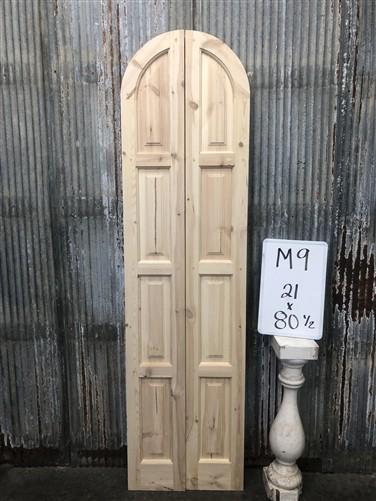 Arched French Double Doors (21x80.5) Panel Doors, European Styled Doors M9