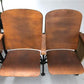 Home & Living > Furniture - 4 Vintage Wood Folding Theater Seats, Auditorium Seats, Entryway Bench, E9 by The Old Grainery