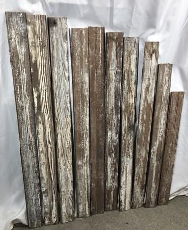 Craft Supplies & Tools > Raw Materials > Wood > Boards & Planks - Reclaimed Wainscoting Bead Board Pieces, Architectural S...