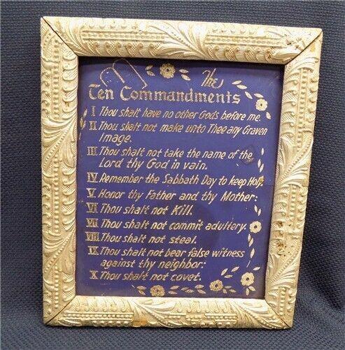 Wall Art - Ornate Wood Frame 13 x 11.5 Rectangular Picture Frame Mirror Portrait Vintage by The Old Grainery (10 commandme...