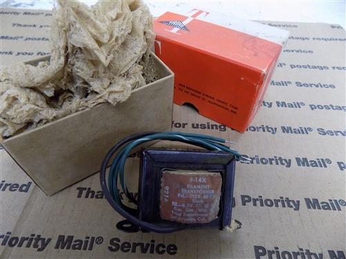 Vintage Electrical - Triad Filament Transformer NOS NIB F-14x 115v 6.3v 1.2a Replacement Part by The Old Grainery (115v, F...
