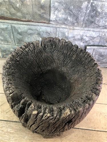Home & Living > Home Decor > Home Accents - Rustic Wood Planter, Wood Stump, Round Wooden Flower Pot, Natural Wood Decor,...