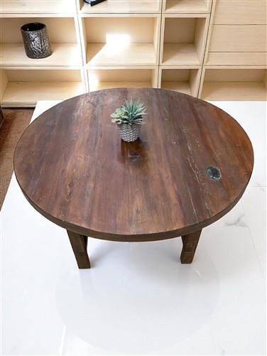 Home & Living > Furniture > Dining Room Furniture > Kitchen & Dining Tables - Rustic Round Table, Vintage Dining Room Tabl...