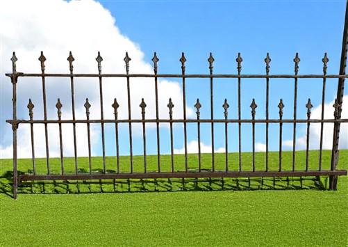 Home & Living > Outdoor & Gardening > Garden Decoration > Yard Art - Wrought Iron Vintage Fence Panel (97x41) Architectura...