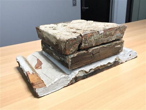 Home & Living > Home Improvement > Moldings & Trim - 3 Plinth Blocks, Door Trim Molding, Architectural Salvage Antique Art...
