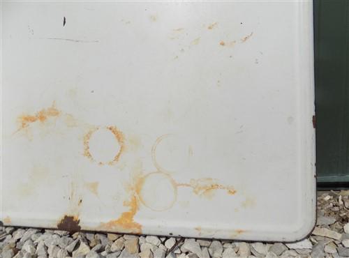Home & Living > Furniture - Blue & White Porcelain Table Top Panel, Kitchen Cupboard Hoosier Enamel A30 by The Old Grainery