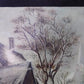 Art & Collectibles > Painting > Oil - 1880s Midwest Landscape Painting on Canvas, Original Art Winter Village, C by The Ol...