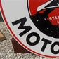Art & Collectibles > Collectibles > Advertisements - Pan Am Motor Oils Sign, 2 Sided Metal Porcelain Advertising Sign, Gas...