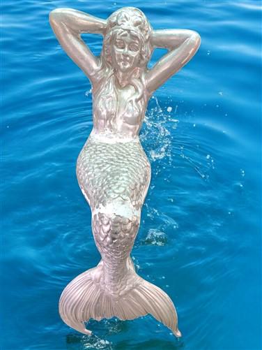 Home & Living > Outdoor & Gardening > Garden Decoration > Outdoor Statues - Mermaid Statue, Bench Sitter, Large Aluminum,...