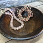 Dark Wood Bowl, Rustic Farmhouse Table Decor, Carved Wooden Bread Bowl A23