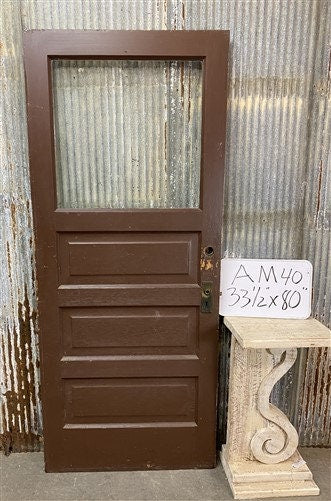 Home & Living > Home Improvement > Doors & Locks > Doors - Vintage American Door, Single Pane, Interior Exterior Door, (33...
