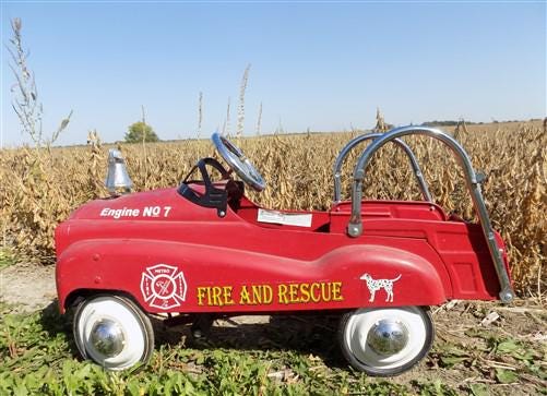 Toys & Games > Toys > Ride On & Rocking Toys > Vehicles - Pacific Cycle Instep Fire & Rescue Engine No 7, Toy Pedal Fire T...