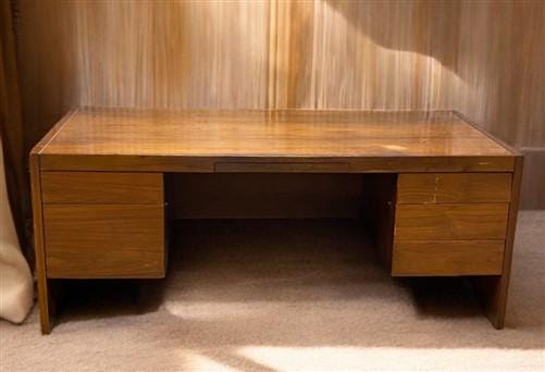 Home & Living > Furniture > Office Furniture > Desks - Veripanel Wood Desk, Executive Desk, Vintage Oversize Desk, Double...
