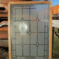 Etched Frosted Clear Glass Vintage Church Window, Architectural Art Glass, A