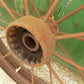 2 Cast Iron Implement Wheels, Wagon Wheel, Tractor Steel Rims, Industrial Age C