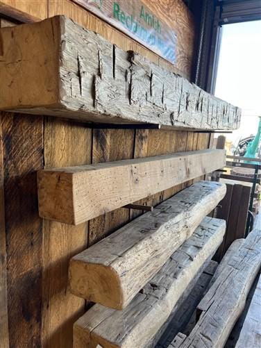 Reclaimed Barn Wood Beam, Customized Fireplace Mantel Floating Shelf, Free Quote