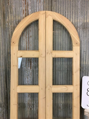 Home & Living > Home Improvement > Doors & Locks > Doors - Arched French Double Doors (36x80.5) 3 Pane Glass European Styl...