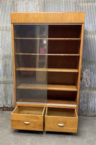 Home & Living > Furniture > Dining Room Furniture > Buffets & China Cabinets - 2 Sliding Door Display Cabinet, Vintage Dis...