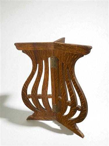 Tri Fold Wood Table Base, Plant Stand, Collapsible Folding Table Stand