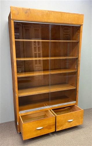 Home & Living > Furniture > Dining Room Furniture > Buffets & China Cabinets - 2 Sliding Door Display Cabinet, Vintage Dis...