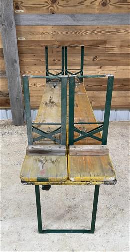 Vintage German Oktoberfest, Beer Garden Table and Benches, Picnic Table, Y29