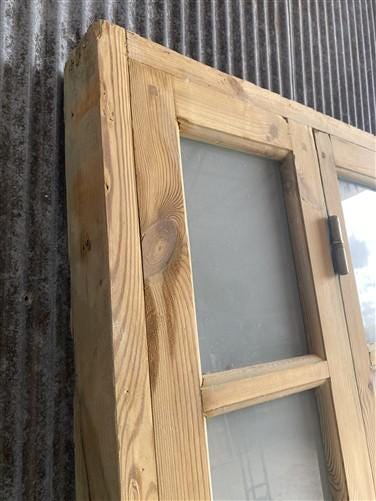 Antique French Double Doors (71x88) Frosted Glass European SideLite Jamb C12
