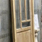 Antique French Single Door (27.25x82) Glass Pane Door with Jamb, Encased Door T5