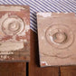 Home & Living > Home Improvement > Moldings & Trim - 4 Plinth Blocks, Antique Bullseye Rosettes, Architectural Salvage, Wo...