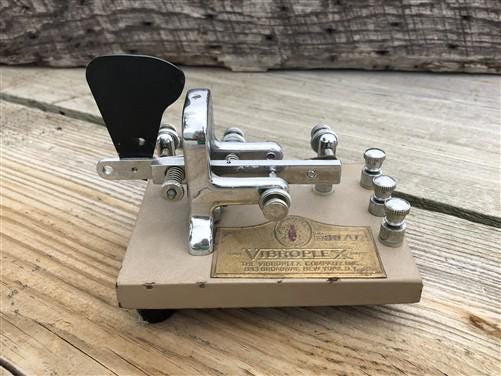 Telegraph Key, Morse Code, Vibrokeyer, Ham Radio, Iambic Paddles, Vibroplex, D