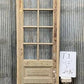 Antique French Single Door (24.75x95) Glass Pane Door with Jamb, Encased Door T1