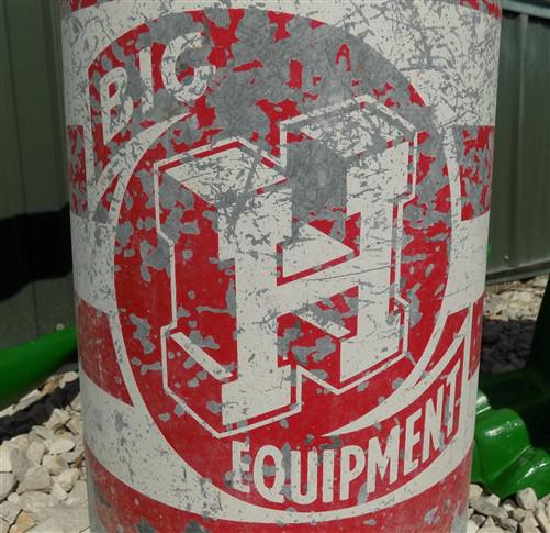 Big H Equipment Chicken Feeder, Vintage Galvanized Tin Chicken Feed Dispenser A