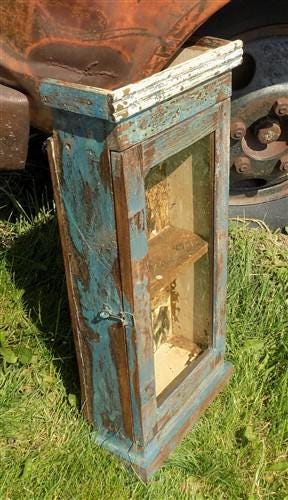 Home & Living > Home Decor > Wall Decor - Medicine Cabinet, Vintage Wood Display Case, Wall Mount Cupboard, Shadow Box A16...