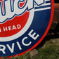 Buick Authorized Service Sign, 2 Sided Metal Porcelain Advertising Buick Sign,