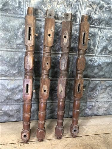 Craft Supplies & Tools > Raw Materials > Wood - 4 Wood Spindles Architectural Salvage Fretwork Furniture House Trim Vintag...