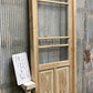 Antique French Single Door (32.5x92) Glass Pane Door with Jamb, Encased Door T46