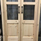 Arched French Double Door (36x80) 3 Pane Glass Door European Styled w Jamb OM3