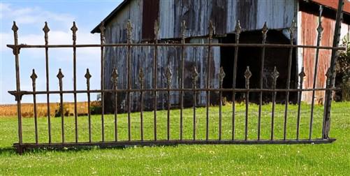Home & Living > Outdoor & Gardening > Garden Decoration > Yard Art - Wrought Iron Vintage Fence Panel (95x37) Architectura...