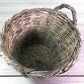 Home & Living > Home Decor > Home Accents - Round Wicker Basket, Vintage German Woven Rattan Basket, Storage Organizer N b...