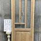 Antique French Single Door (27.5x82) Glass Pane Door with Jamb, Encased Door T12