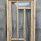 Antique French Single Door (27x81.5) Glass Pane Door with Jamb, Encased Door T27
