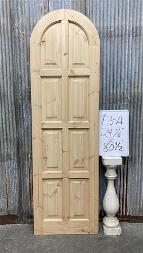 Arched French Single Door (24.125x80.5) Panel Doors, European Styled Doors T3-A