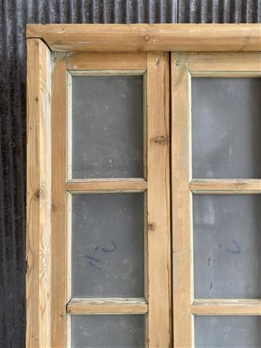 Antique French Double Doors (71x88) Frosted Glass European SideLite Jamb C2