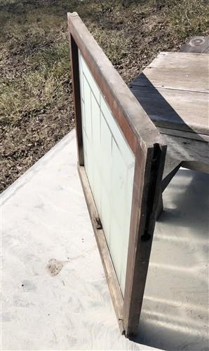 Home & Living > Home Improvement > Windows - Etched Frosted Clear Glass Vintage Church Window, Architectural Art Glass, H...
