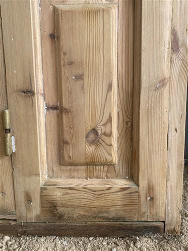 Antique French Double Doors (71x88) Frosted Glass European SideLite Jamb C1