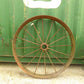 2 Cast Iron Implement Wheels, Wagon Wheel, Tractor Steel Rims, Industrial Age E