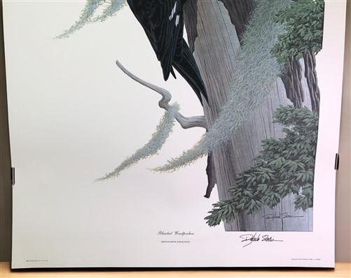 Art & Collectibles > Prints > Lithographs - Richard Sloan, Woodpecker, Signed Print, 28x22, Wade Collection, Plate 48 by T...