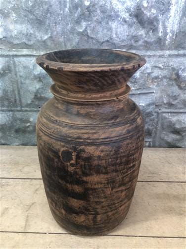 Home & Living > Home Decor > Home Accents > Vases - Wood Pot, Round Water Jug, Planter Urn, Flower Frog Display, Farmhouse...
