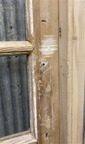 Antique French Single Door (31.5x90) Glass Pane Door with Jamb, Encased Door T29